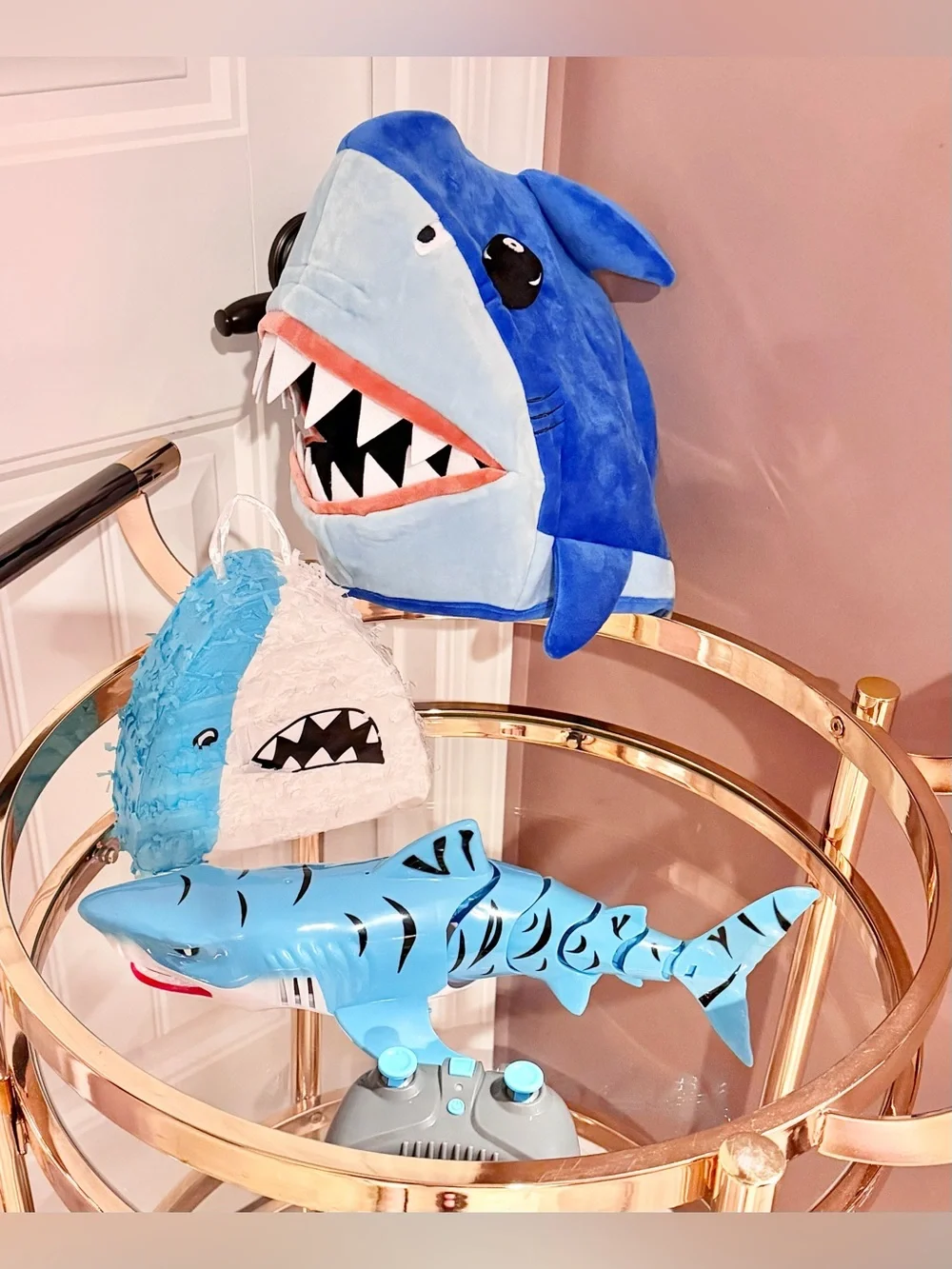 Shark Party Decor-Shark Hat, Shark Piñata, Shark Straws, Remote Control Shark